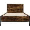 Lova Lovos rėmas, dūminio ąžuolo, 75x190cm, apdirbta mediena/metalas