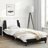 Lova Lovos rėmas, juodas/baltas, 80x200cm, dirbtinė oda