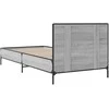 Lova Lovos rėmas, pilkas ąžuolo, 75x190cm, apdirbta mediena/metalas