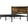 Lova Lovos rėmas be čiužinio, dūminio ąžuolo, 107x203cm, metalas
