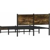 Lova Lovos rėmas be čiužinio, dūminio ąžuolo, 137x190 cm, metalas