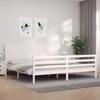 Lova Lovos rėmas su galvūgaliu, baltas, 200x200cm, medienos masyvas