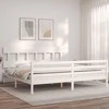 Lova Lovos rėmas su galvūgaliu, baltas, 200x200cm, medienos masyvas