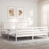 Lova Lovos rėmas su galvūgaliu, baltas, 200x200cm, medienos masyvas