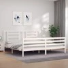 Lova Lovos rėmas su galvūgaliu, baltas, 200x200cm, medienos masyvas