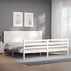 Lova Lovos rėmas su galvūgaliu, baltas, 200x200cm, medienos masyvas