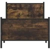Lova Lovos rėmas be čiužinio, dūminio ąžuolo, 90x200cm, metalas