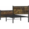 Lova Lovos rėmas be čiužinio, dūminio ąžuolo, 90x190cm, metalas