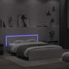 Lova Lovos rėmas su galvūgaliu ir LED, baltos spalvos, 150x200cm