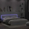 Lova Lovos rėmas su galvūgaliu ir LED, baltos spalvos, 180x200cm