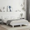 Lova Lovos rėmas su galvūgaliu ir LED, baltos spalvos, 140x190cm