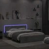 Lova Lovos rėmas su galvūgaliu ir LED, betono pilkas, 160x200cm