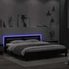 Lova Lovos rėmas su galvūgaliu ir LED, juodos spalvos, 160x200cm
