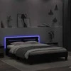 Lova Lovos rėmas su galvūgaliu ir LED, juodos spalvos, 140x190cm