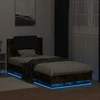 Lova Lovos rėmas su galvūgaliu ir LED lemputėmis, dūminis, 100x200cm