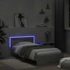 Lova Lovos rėmas su galvūgaliu ir LED lemputėmis, pilkas, 100x200cm