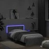 Lova Lovos rėmas su galvūgaliu ir LED lemputėmis, betono, 100x200cm