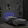 Lova Lovos rėmas su galvūgaliu ir LED lemputėmis, baltas, 90x190cm