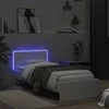 Lova Lovos rėmas su galvūgaliu ir LED lemputėmis, baltas, 90x190cm