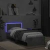 Lova Lovos rėmas su galvūgaliu ir LED lemputėmis, betono, 75x190cm