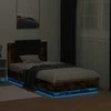 Lova Lovos rėmas su galvūgaliu ir LED lemputėmis, dūminis, 90x190cm