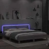 Lova Lovos rėmas su galvūgaliu ir LED, pilkas ąžuolo, 180x200cm