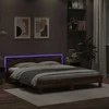 Lova Lovos rėmas su galvūgaliu ir LED, rudas ąžuolo, 160x200cm