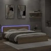 Lova Lovos rėmas su galvūgaliu ir LED, sonoma ąžuolo, 180x200cm