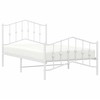Lova Lovos rėmas su galvūgaliu/kojūgaliu, baltas, 100x190cm, metalas