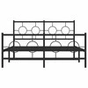 Lova Lovos rėmas su galvūgaliu/kojūgaliu, juodas, 135x190cm, metalas
