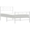 Lova Lovos rėmas su galvūgaliu/kojūgaliu, baltas, 75x190cm, metalas