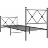 Lova Lovos rėmas su galvūgaliu/kojūgaliu, juodas, 75x190cm, metalas