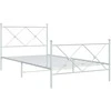 Lova Lovos rėmas su galvūgaliu/kojūgaliu, baltas, 107x203cm, metalas