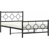 Lova Lovos rėmas su galvūgaliu/kojūgaliu, juodas, 107x203cm, metalas