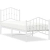 Lova Lovos rėmas su galvūgaliu/kojūgaliu, baltas, 75x190cm, metalas