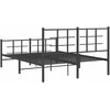 Lova Lovos rėmas su galvūgaliu/kojūgaliu, juodas, 135x190cm, metalas