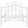 Lova Lovos rėmas su galvūgaliu/kojūgaliu, baltas, 75x190cm, metalas