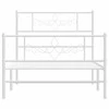 Lova Lovos rėmas su galvūgaliu/kojūgaliu, baltas, 107x203cm, metalas