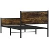Lova Lovos rėmas be čiužinio, dūminio ąžuolo, 107x203cm, metalas