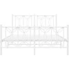 Lova Lovos rėmas su galvūgaliu/kojūgaliu, baltas, 135x190cm, metalas