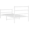 Lova Lovos rėmas su galvūgaliu/kojūgaliu, baltas, 107x203cm, metalas