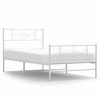 Lova Lovos rėmas su galvūgaliu/kojūgaliu, baltas, 75x190cm, metalas