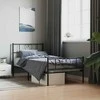 Lova Lovos rėmas su galvūgaliu/kojūgaliu, juodas, 75x190cm, metalas