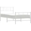 Lova Lovos rėmas su galvūgaliu/kojūgaliu, baltas, 107x203cm, metalas