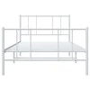 Lova Lovos rėmas su galvūgaliu/kojūgaliu, baltas, 107x203cm, metalas