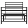 Lova Lovos rėmas su galvūgaliu/kojūgaliu, juodas, 90x200cm, metalas