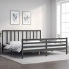 Lova Lovos rėmas su galvūgaliu, pilkas, 200x200cm, medienos masyvas