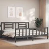 Lova Lovos rėmas su galvūgaliu, pilkas, 200x200cm, medienos masyvas