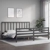 Lova Lovos rėmas su galvūgaliu, pilkas, 200x200cm, medienos masyvas