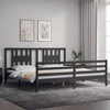 Lova Lovos rėmas su galvūgaliu, pilkas, 200x200cm, medienos masyvas